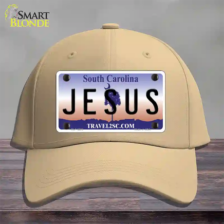 Jesus South Carolina Novelty License Plate Hat Cotton / Khaki