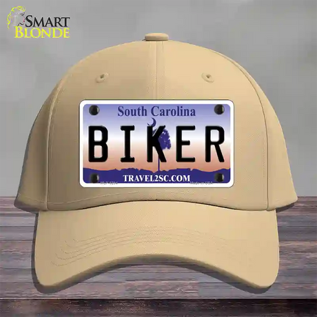 Biker South Carolina Novelty License Plate Hat Cotton / Khaki