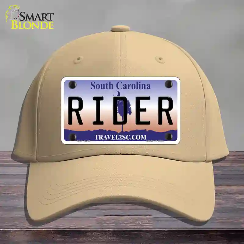 Rider South Carolina Novelty License Plate Hat Cotton / Khaki