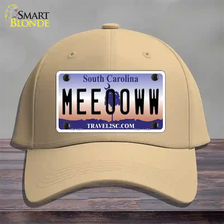 Meeooww South Carolina Novelty License Plate Hat Cotton / Khaki