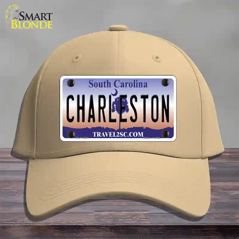 Charleston South Carolina Novelty License Plate Hat Cotton / Khaki