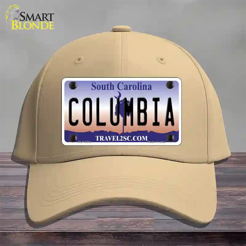 Columbia South Carolina Novelty License Plate Hat Cotton / Khaki