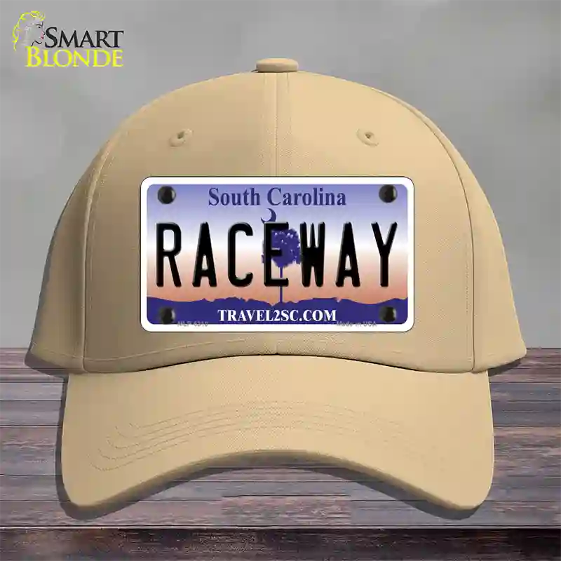 Raceway South Carolina Novelty License Plate Hat Cotton / Khaki