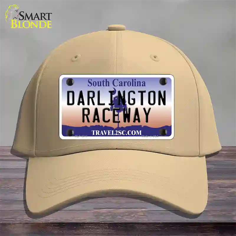 Darlington Raceway South Carolina Novelty License Plate Hat Cotton / Khaki