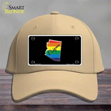 Arizona Rainbow Novelty License Plate Hat Cotton / Khaki