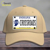 Crossroads Indiana Novelty License Plate Hat Cotton / Khaki