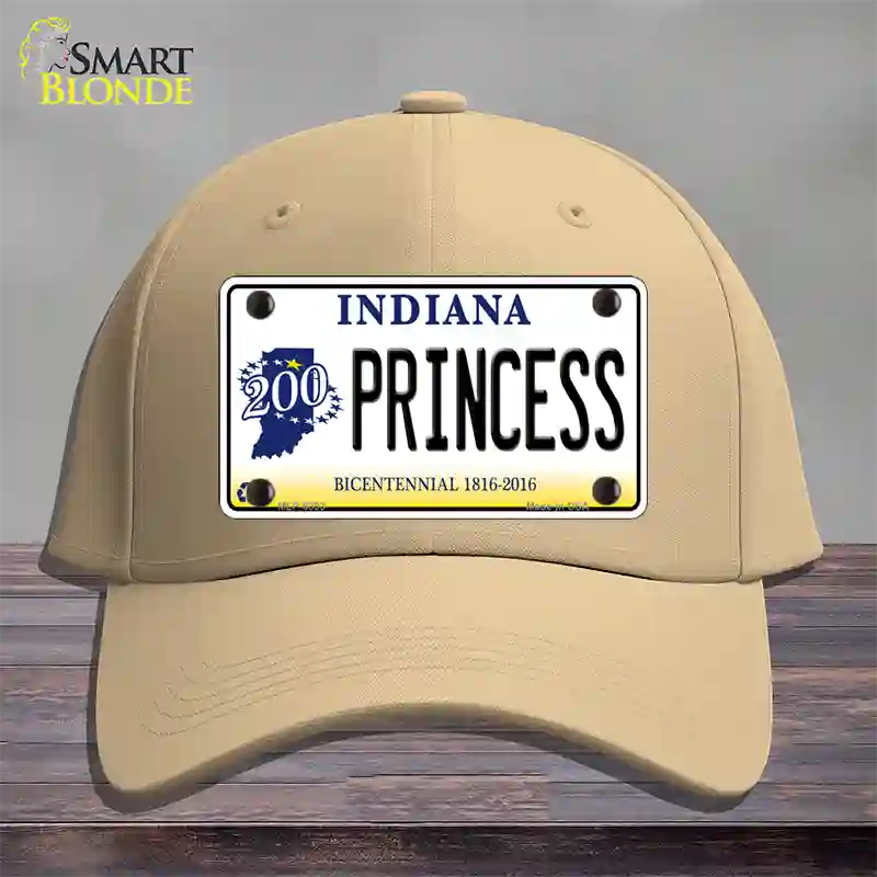 Princess Indiana Novelty License Plate Hat Cotton / Khaki