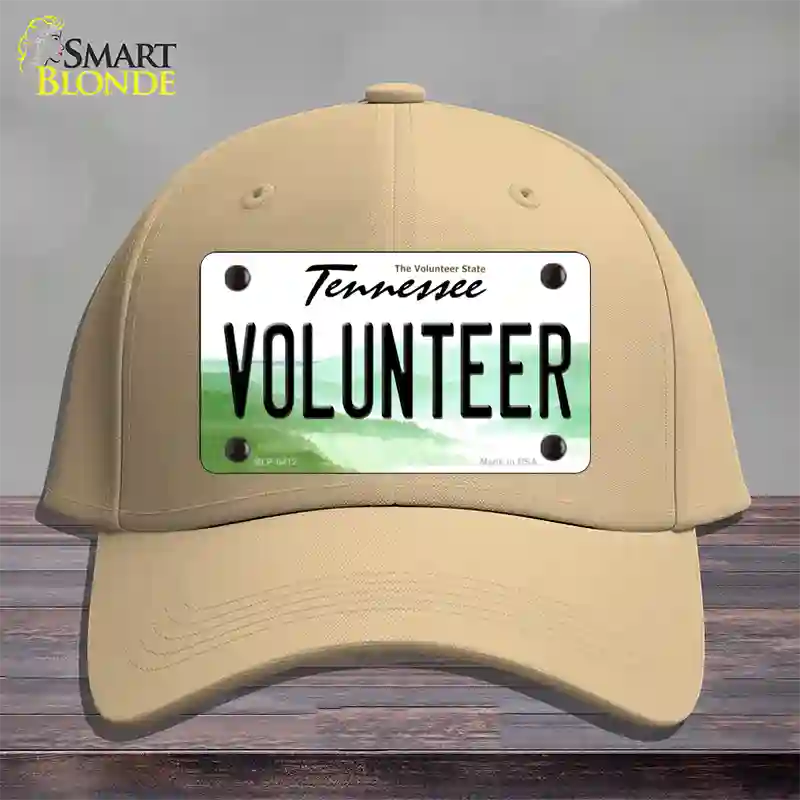 Volunteer Tennessee Novelty License Plate Hat Cotton / Khaki