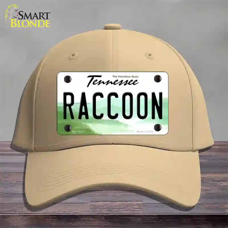 Raccoon Tennessee Novelty License Plate Hat Cotton / Khaki