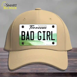 Bad Girl Tennessee Novelty License Plate Hat Cotton / Khaki