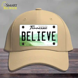 Believe Tennessee Novelty License Plate Hat Cotton / Khaki