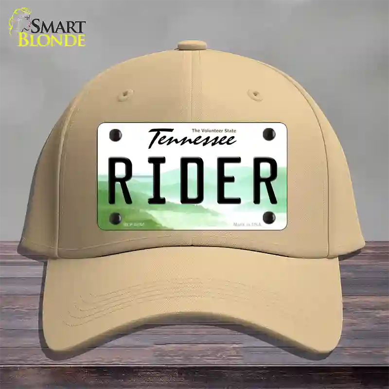 Rider Tennessee Novelty License Plate Hat Cotton / Khaki