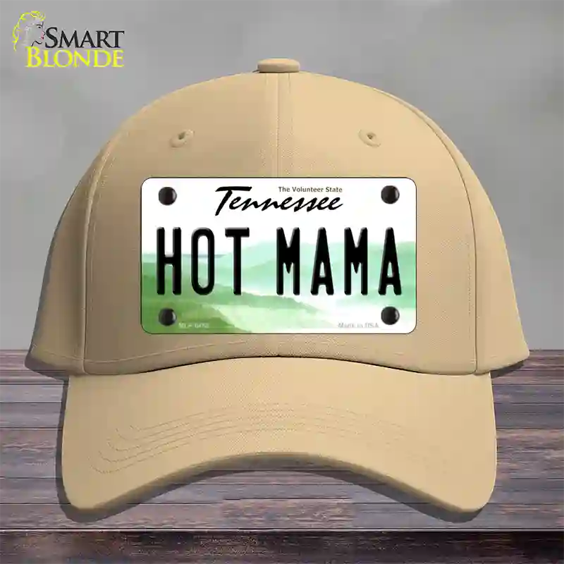 Hot Mama Tennessee Novelty License Plate Hat Cotton / Khaki