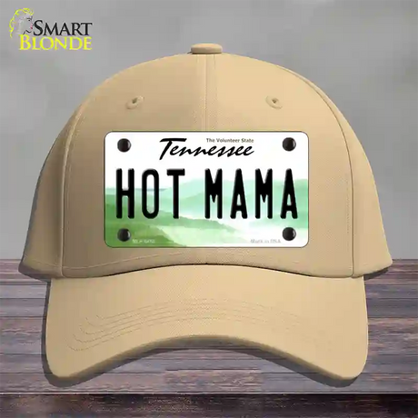 Hot Mama Tennessee Novelty License Plate Hat Cotton / Khaki