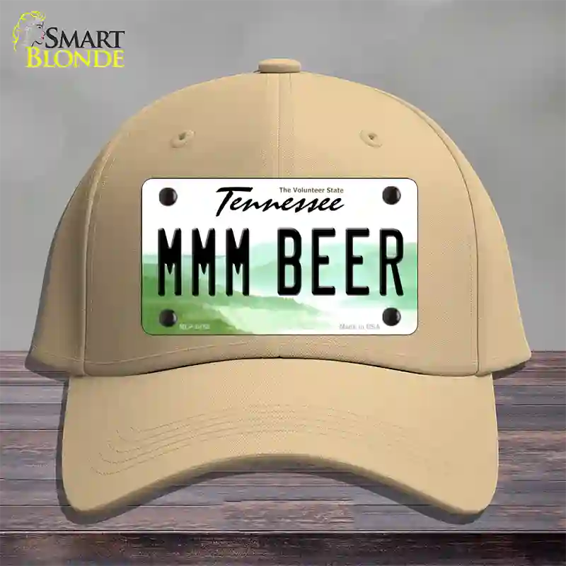 MMM Beer Tennessee Novelty License Plate Hat Cotton / Khaki