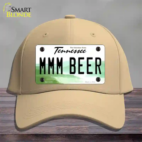 MMM Beer Tennessee Novelty License Plate Hat Cotton / Khaki