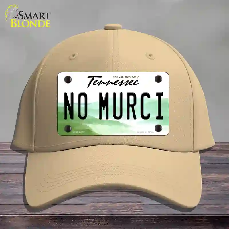 No Murci Tennessee Novelty License Plate Hat Cotton / Khaki