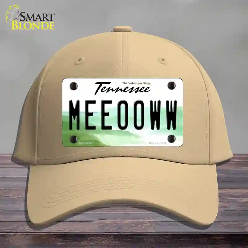 Meeooww Tennessee Novelty License Plate Hat Cotton / Khaki