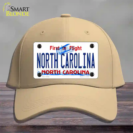 North Carolina Novelty License Plate Hat Cotton / Khaki