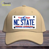 North Carolina State Novelty License Plate Hat Cotton / Khaki