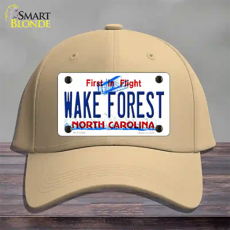 Wake Forest North Carolina Novelty License Plate Hat Cotton / Khaki