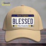 Blessed West Virginia Novelty License Plate Hat Cotton / Khaki