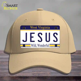 Jesus West Virginia Novelty License Plate Hat Cotton / Khaki