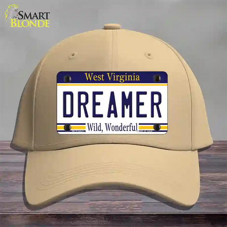 Dreamer West Virginia Novelty License Plate Hat Cotton / Khaki