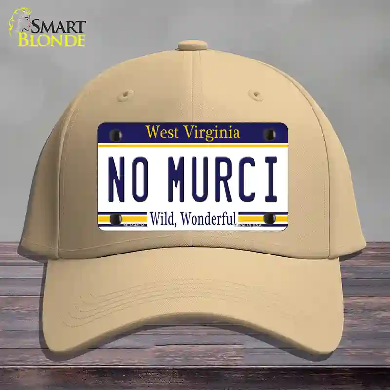 No Murci West Virginia Novelty License Plate Hat Cotton / Khaki