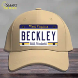 Beckley West Virginia Novelty License Plate Hat Cotton / Khaki