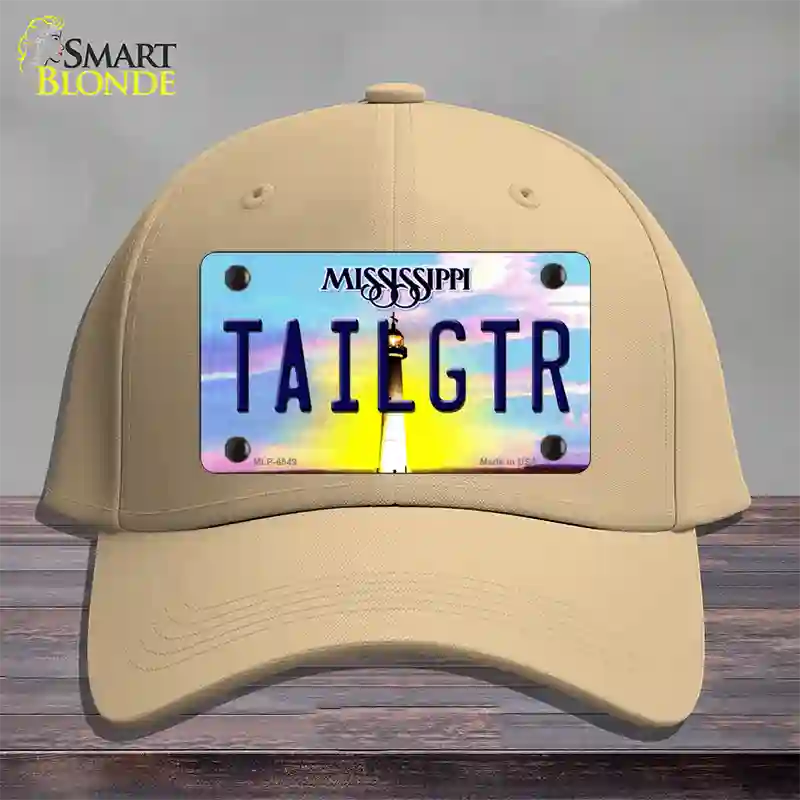 Tailgtr Mississippi Novelty License Plate Hat Cotton / Khaki