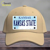 Kansas State Novelty License Plate Hat Cotton / Khaki