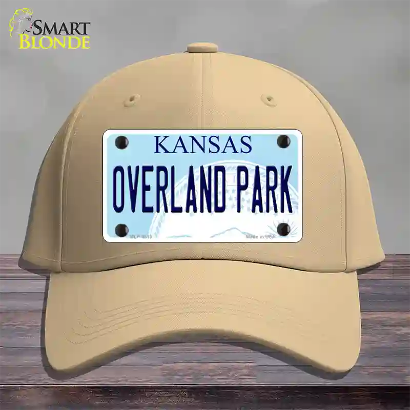 Overland Park Kansas Novelty License Plate Hat Cotton / Khaki