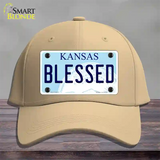 Blessed Kansas Novelty License Plate Hat Cotton / Khaki