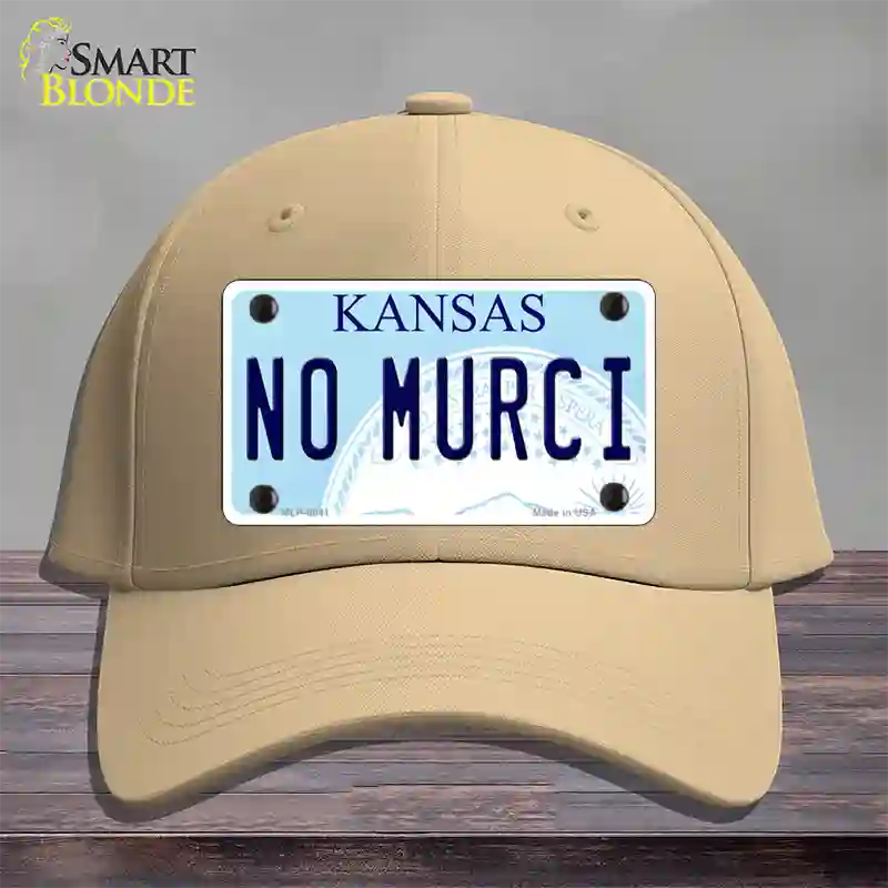 No Murci Kansas Novelty License Plate Hat Cotton / Khaki