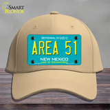 Area 51 New Mexico Novelty License Plate Hat Cotton / Khaki