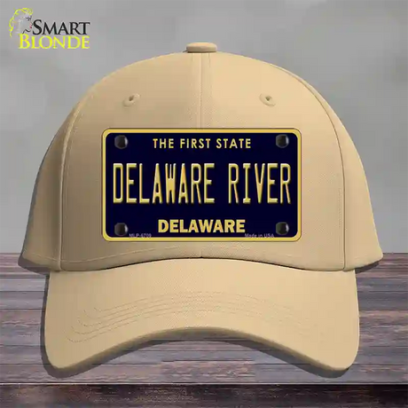 Delaware River Delaware Novelty License Plate Hat Cotton / Khaki