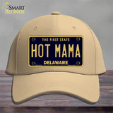 Hot Mama Delaware Novelty License Plate Hat Cotton / Khaki