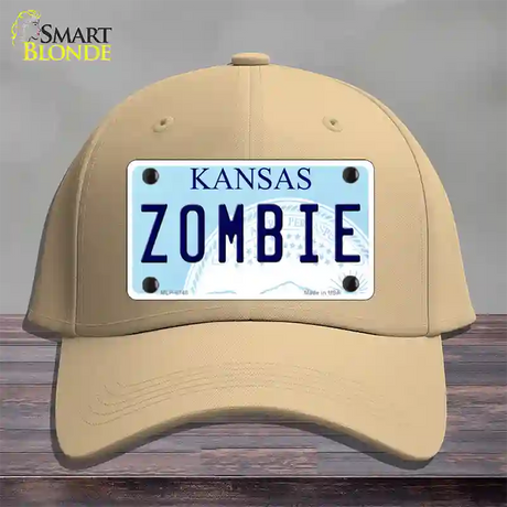 Zombie Kansas Novelty License Plate Hat Cotton / Khaki