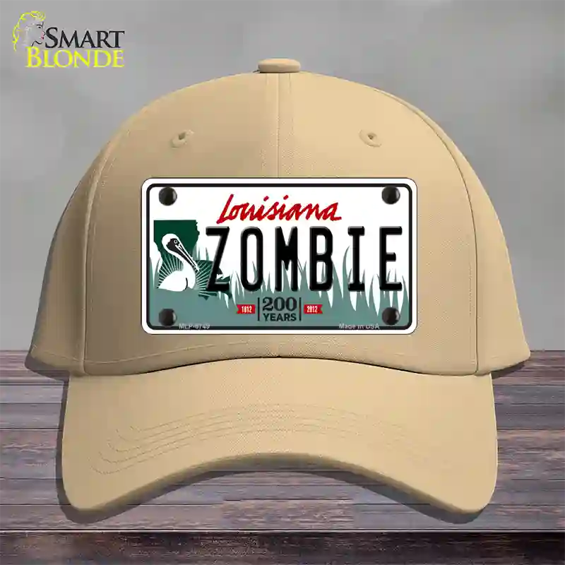 Zombie Louisiana Novelty License Plate Hat Cotton / Khaki