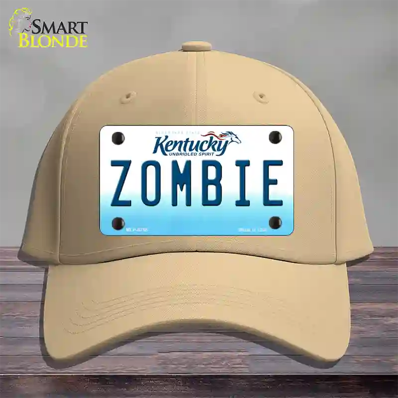 Zombie Kentucky Novelty License Plate Hat Cotton / Khaki