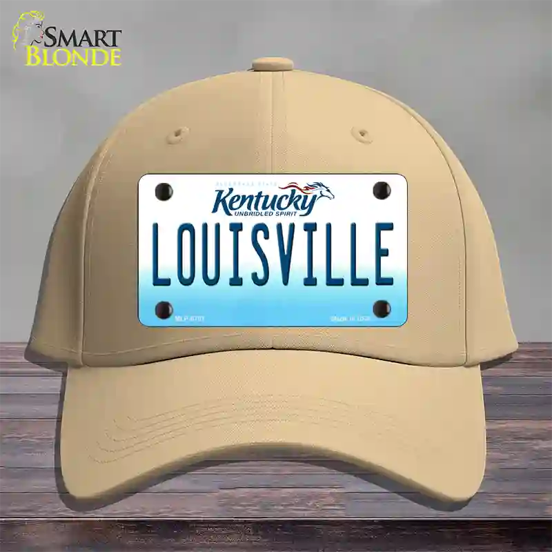 Louisville Kentucky Novelty License Plate Hat Cotton / Khaki