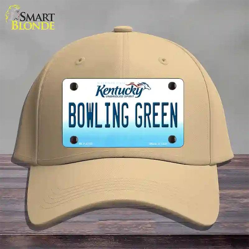 Bowling Green Kentucky Novelty License Plate Hat Cotton / Khaki