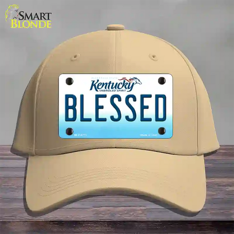 Blessed Kentucky Novelty License Plate Hat Cotton / Khaki