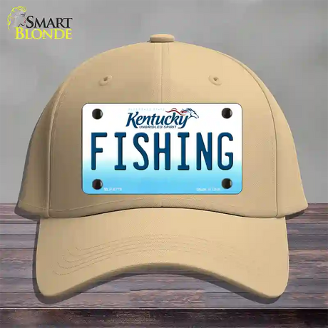 Fishing Kentucky Novelty License Plate Hat Cotton / Khaki