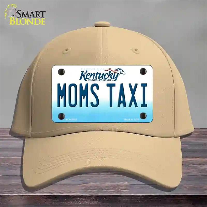 Moms Taxi Kentucky Novelty License Plate Hat Cotton / Khaki