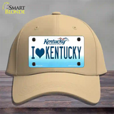 I Love Kentucky Novelty License Plate Hat Cotton / Khaki