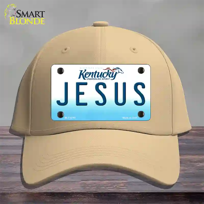 Jesus Kentucky Novelty License Plate Hat Cotton / Khaki