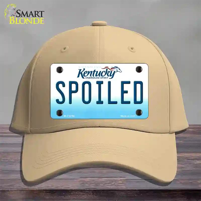 Spoiled Kentucky Novelty License Plate Hat Cotton / Khaki