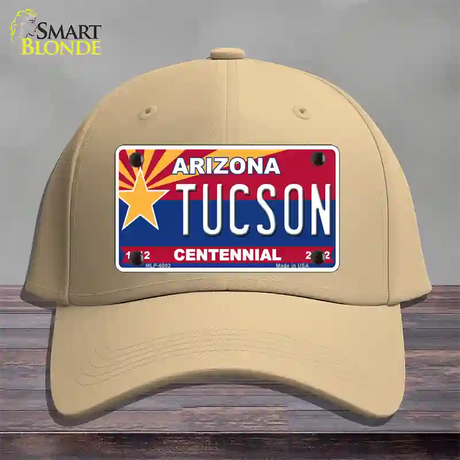 Arizona Centennial Tucson Novelty License Plate Hat Cotton / Khaki